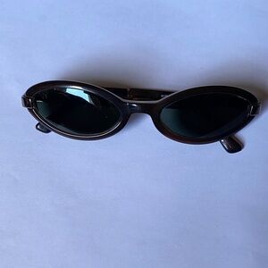 Moschino Dark Brown Oval Sunglasses